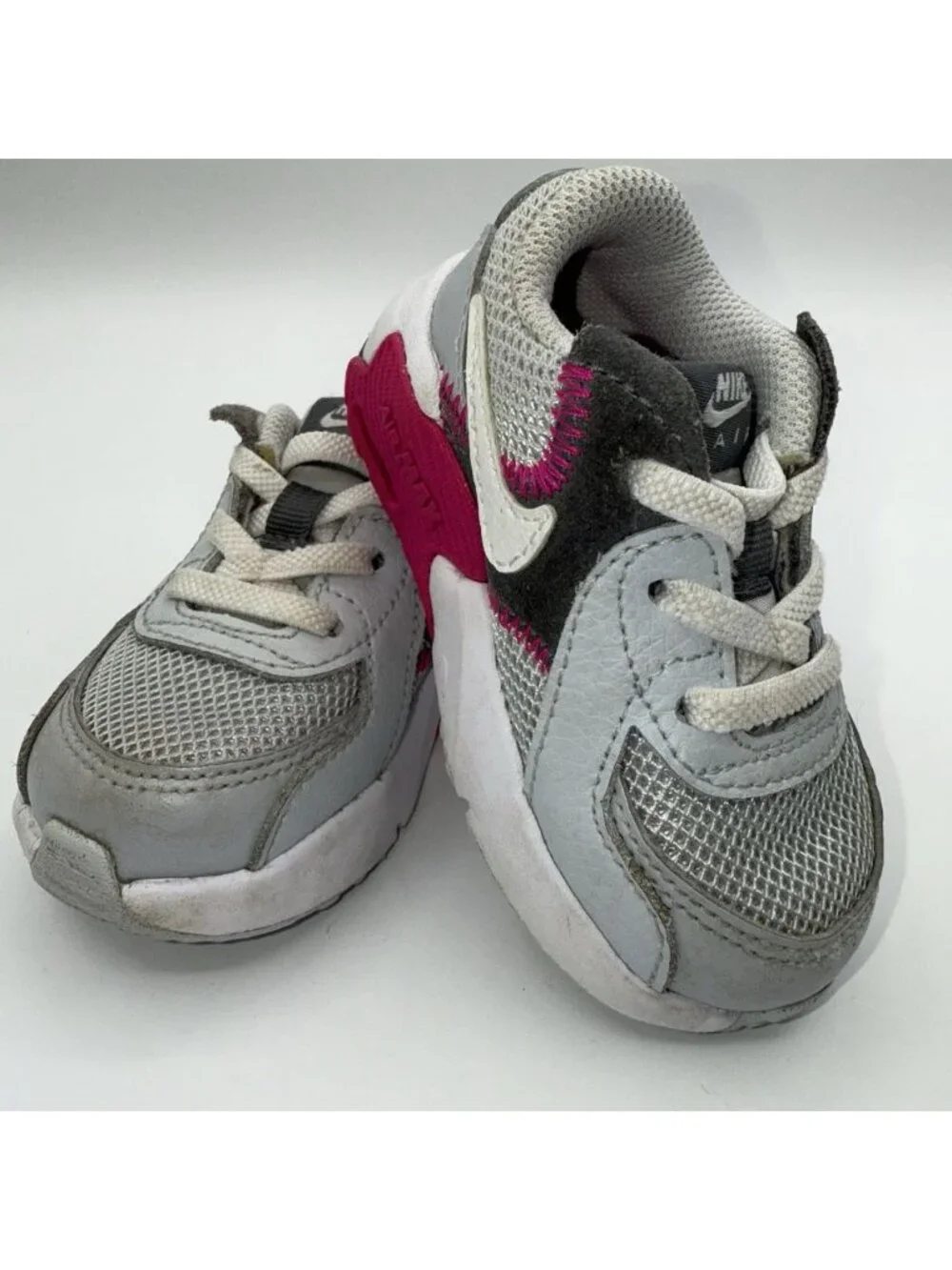 Nike Shoes Girls 4C Air MAX Excee Toddler Gray Pink White